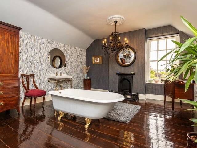 This deluxe bathroom is one of four within the Hall, two being en suite facilities.