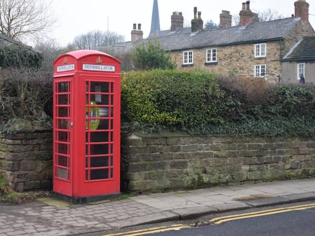 One of the few remaining red phone boxes - this one is in Wentworth