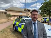 DI Mark Nicholson-Gee outside HMP Moorland.