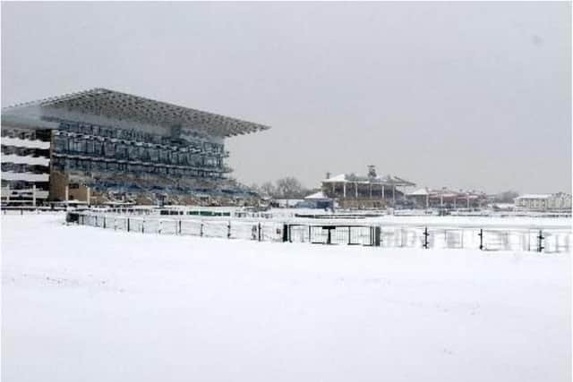 Racing at Doncaster was abandoned due to a blizzard.
