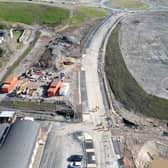 Drone footage showcases the look of the new link road.