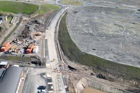 Drone footage showcases the look of the new link road.