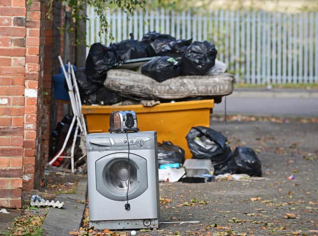 Rubbish piles up just off Flowitt Street, Hexthorpe.