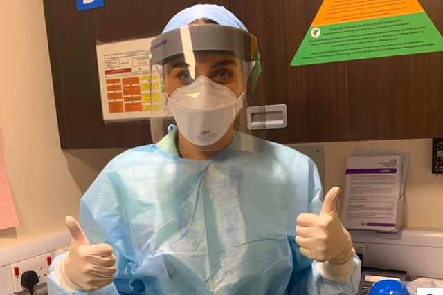 Nurses at Doncaster Royal Infirmary in protective clothing