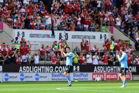 Rovers' skipper Richard Wood goes off to a standing ovation against his old club Rotherham. Picture:Andrew Roe/AHPIX LTD.