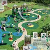 The plans for the new playground in Sandall Beat Wood