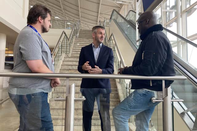 Mayor Oliver Coppard on a recent visit to DSA. Credit: George Torr/LDRS