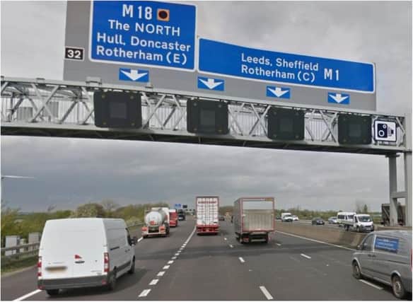 There have been two separate collisions on the M1 and M18 tonight.