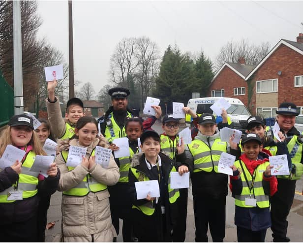 Pupils have been making their own parking tickets.