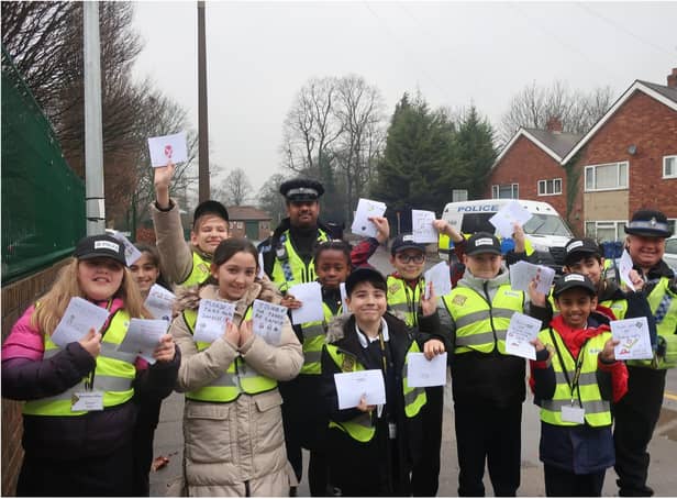 Pupils have been making their own parking tickets.