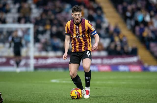 Richie Smallwood is set to miss Bradford's crucial trip to Rovers later this month. Pic: Tony Johnson.