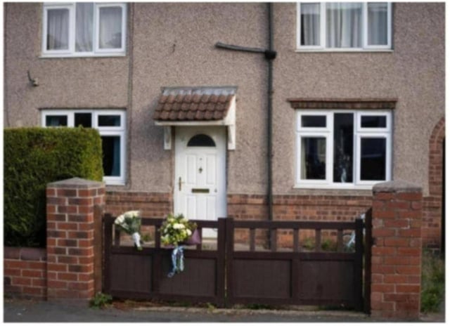 Flowers were left at the scene of the tragedy in Welfare Road, Woodlands.