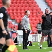 Former Doncaster Rovers manager Gary McSheffrey and his assistant Steve Eyre.