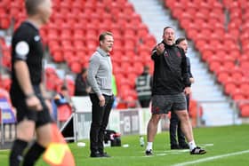 Former Doncaster Rovers manager Gary McSheffrey and his assistant Steve Eyre.