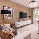 Example living room in a Harron Home