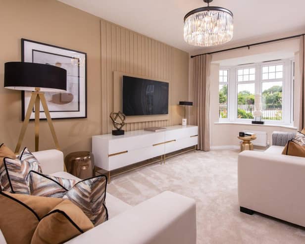 Example living room in a Harron Home