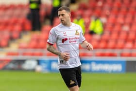 Billy Sharp ( 14 ) of Doncaster Rovers during the game

AHPIX LTD; Football, SkyBet; League Two;
Crewe Alexander vs Doncaster Rovers ;
15-03-2025 12.30pm; Mornflake Stadium ;