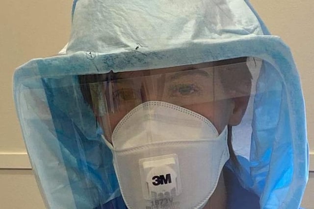Laura Fitton in full PPE.
