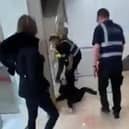 Police have launched a probe into the incident in the Frenchgate centre earlier this month.