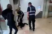 Police have launched a probe into the incident in the Frenchgate centre earlier this month.