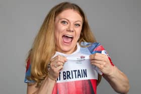 Team GB's Beth Dobbin gets kitted out for the Olympics. Photo by Karl Bridgeman/Getty Images for British Olympic Association