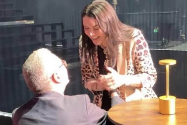 Mat went down on one knee to propose to Madeleine.