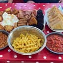 The gargantuan 64-item breakfast being served up by a Doncaster cafe which costs £25 and which diners have just 64 minutes to polish off. (Photo: Speedys Diner).