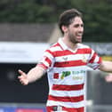 Aidan Barlow celebrates opening the scoring. Picture: Howard Roe/AHPIX LTD