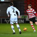 Jordan Gibson dribbles with the ball on a frustrating night at DN4.