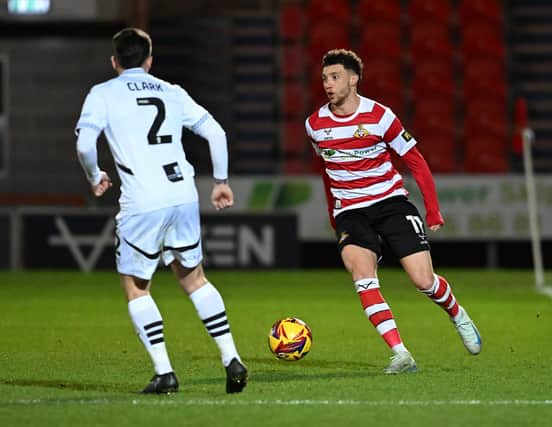 Jordan Gibson dribbles with the ball on a frustrating night at DN4.