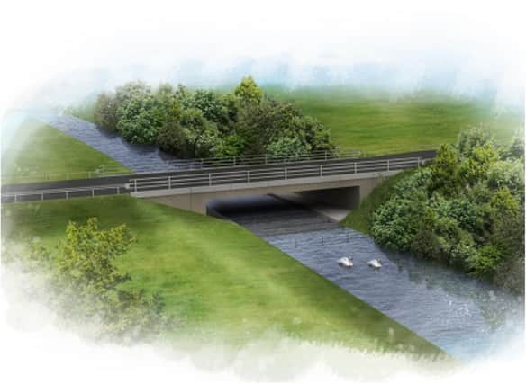 The new £5.5 million bridge will cross the River Torne.
