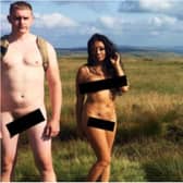 Chrissie and Ryan hiked naked across the Yorkshire Dales for a new TV show. (Photo: E4)
