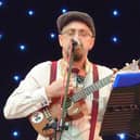 Ukulele Bailey playing live to promote his Christmas single 'No Christmas Pud'