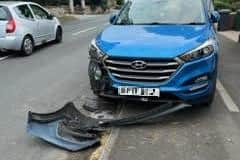 The damage caused to one of the vehicles