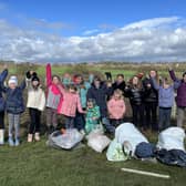 Youngsters celebrating planting