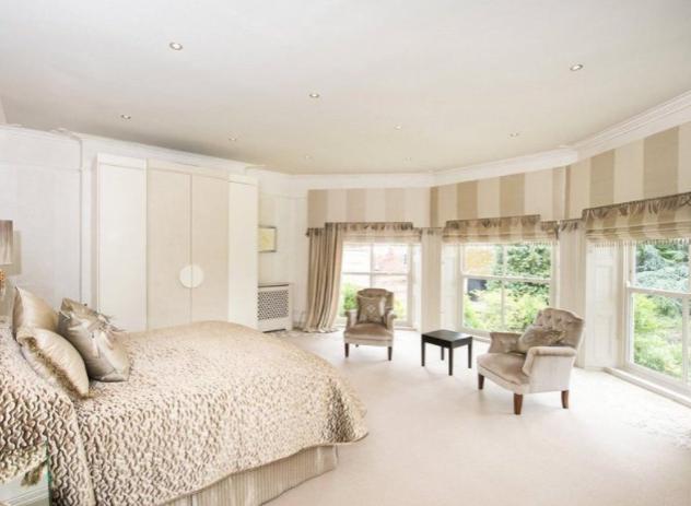 The main bedroom and the sixth bedroom both have dressing rooms attached to them.