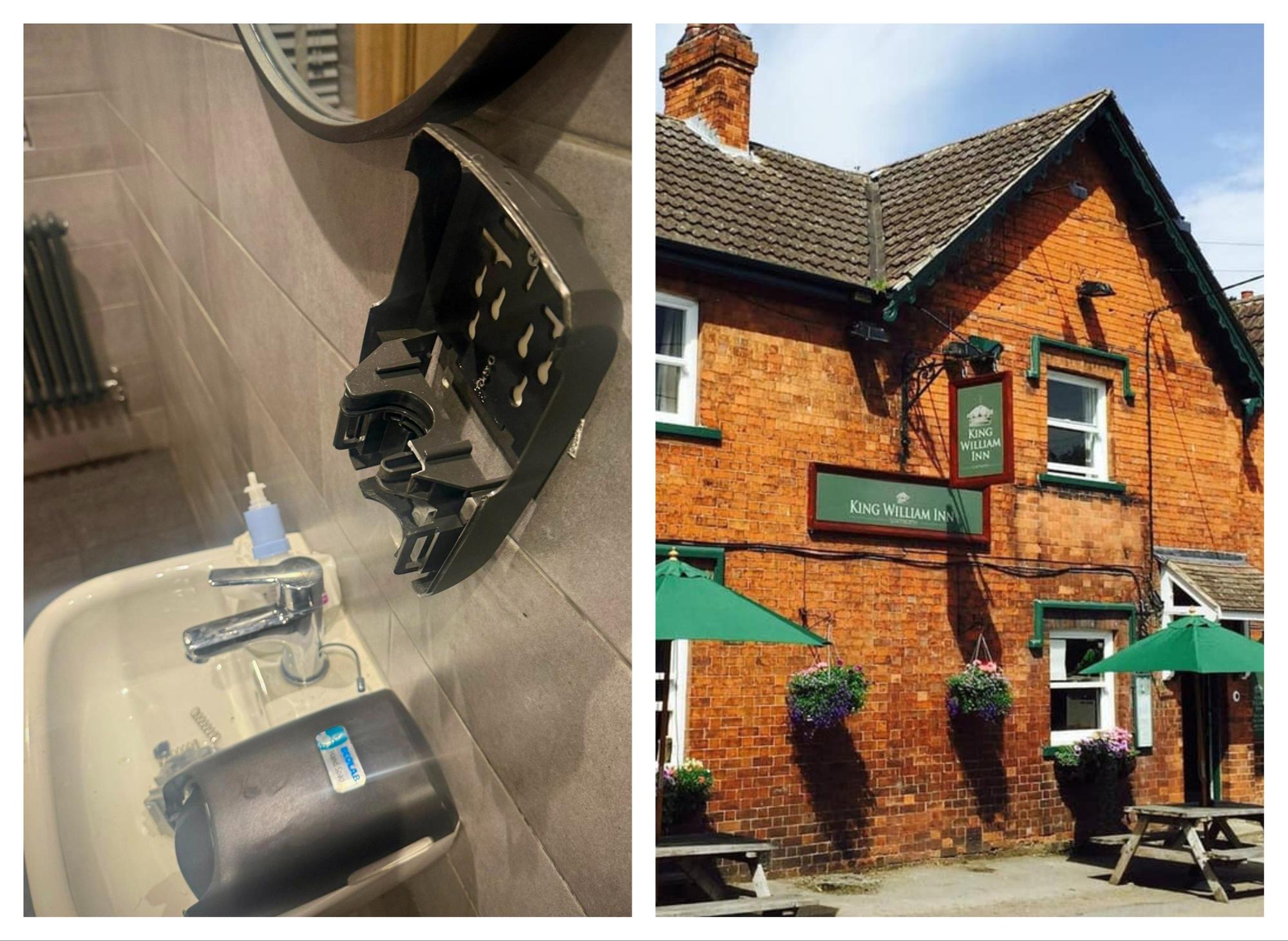 Pub bosses blast yobs after soap dispenser smashed in latest toilet attack