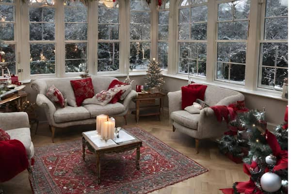 Transform your conservatory into a cosy Christmas living space.