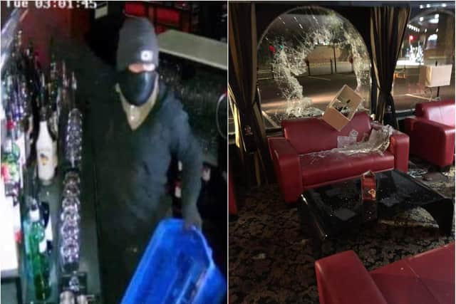 Police are hunting a raider who broke into Doncaster's China Rose restaurant.