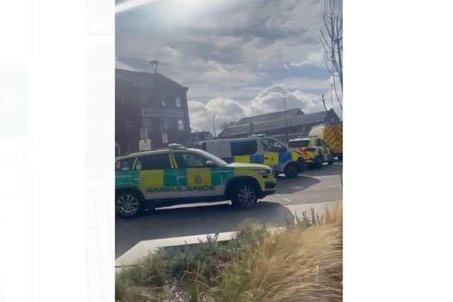 Emergency services have flocked to Doncaster railway station following the death of a person on the railway line.
