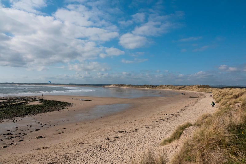 A typical Northumberland beach. The magnificent sweep of Beadnell Bay is a definite destination for those on the tourist trail.