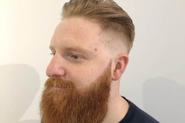Hair cut done by George Rump, Barber.