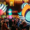 The puppet show took to the streets of Doncaster.