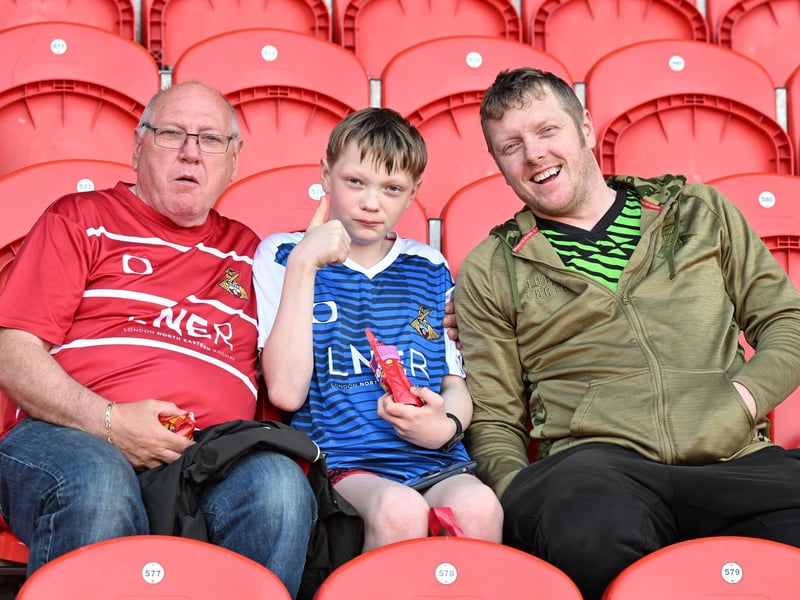 The Doncaster Rovers fans who saw their side beaten on penalties by Crewe Alexandra.