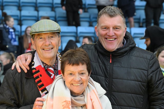 All Smiles from owner Terry Brammal and his wife with Chief Exective Gavin Baldwin.