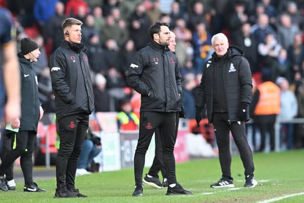 Danny Schofield on the touchline against Bradford City.