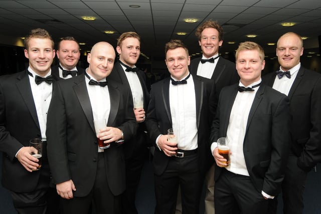 Players from Doncaster Phoenix Rugby Club at the Doncaster Knights Movember Ball in 2011