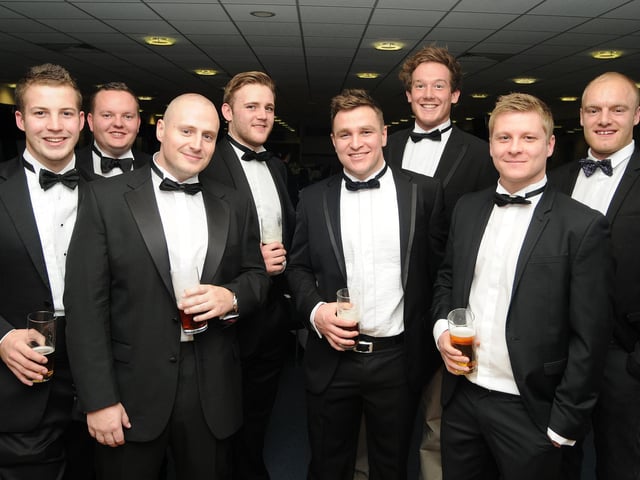 Players from Doncaster Phoenix Rugby Club at the Doncaster Knights Movember Ball in 2011