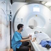 The CT scanner at work