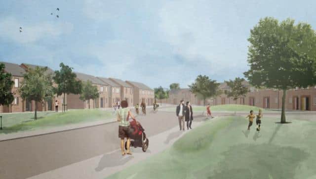 Artist's impression of a development of 60 new homes planned for Bentley